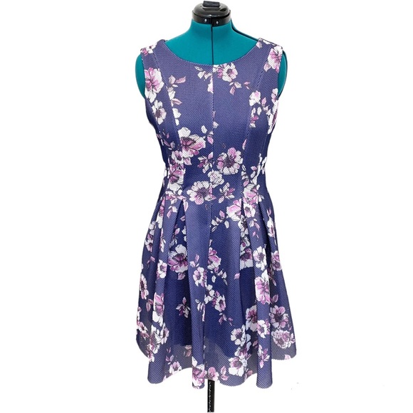 Torrid Skater Dress Purple Floral Sleeveless 16 - Picture 16 of 16